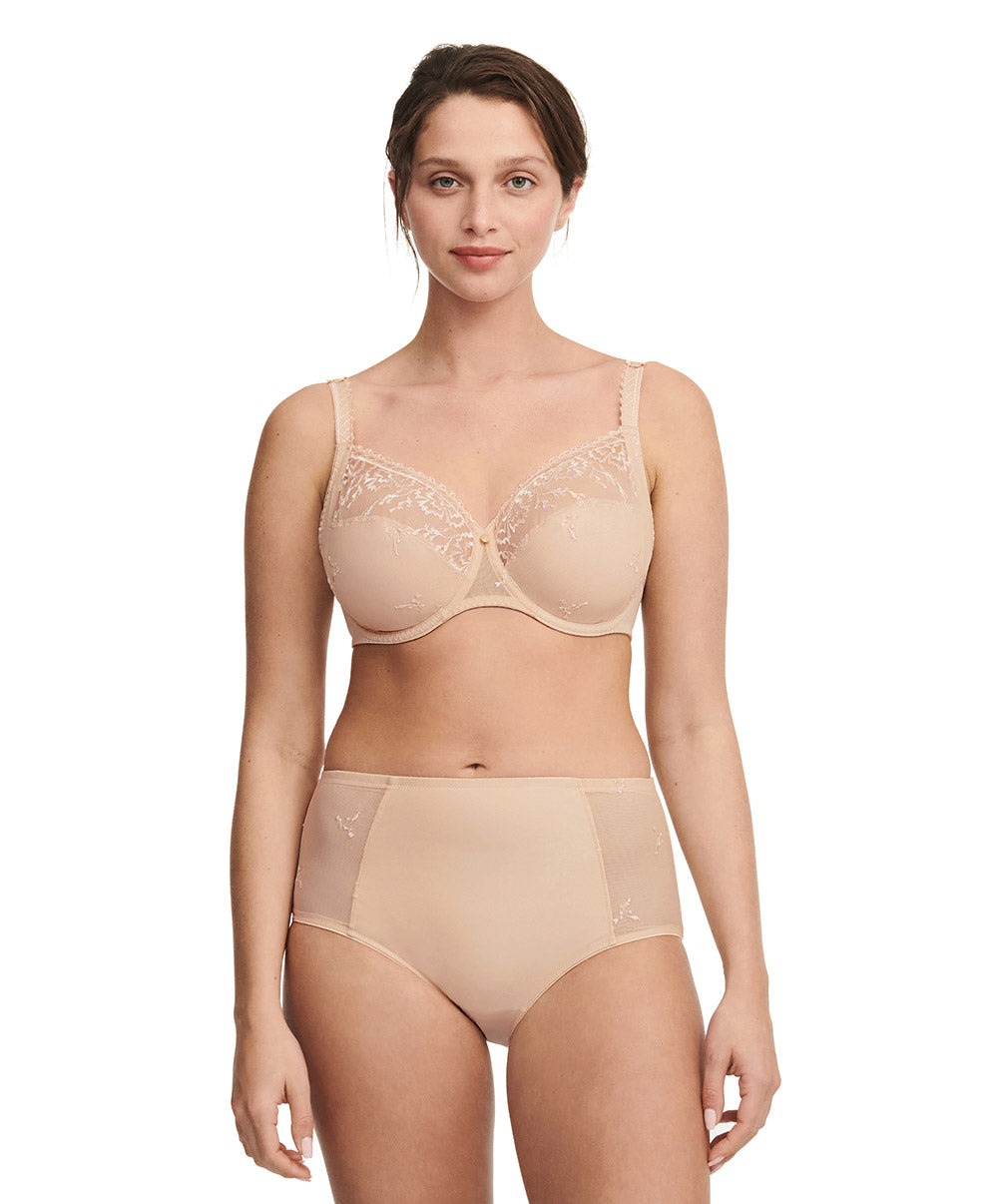 Soutien-gorge couvrant 3 parties grande taille Chantelle Every curve beige doré C16B10-01N