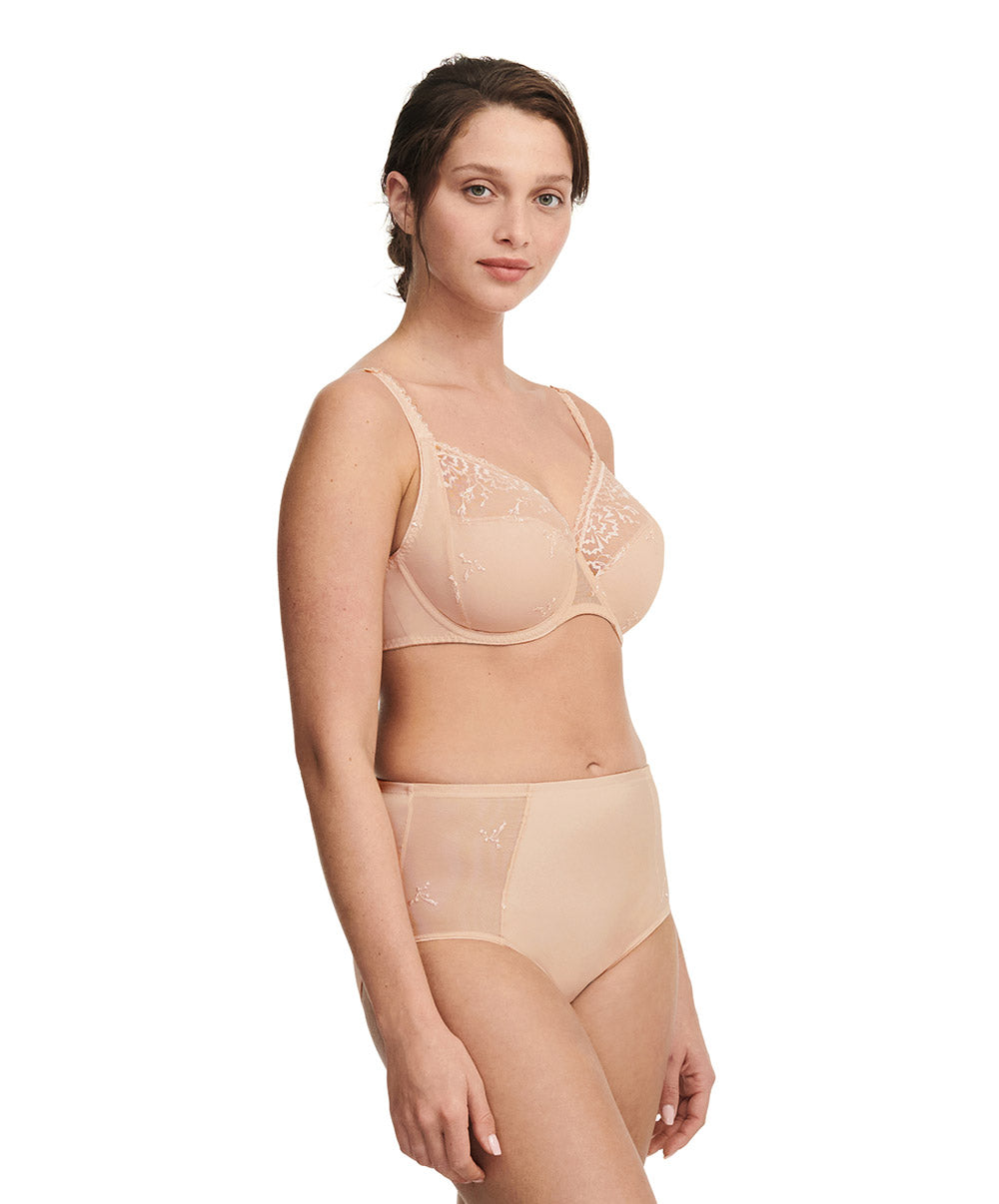 Soutien-gorge couvrant 3 parties grande taille Chantelle Every curve beige doré C16B10-01N