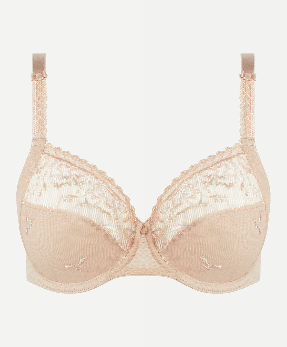 Soutien-gorge couvrant 3 parties grande taille Chantelle Every curve beige doré C16B10-01N