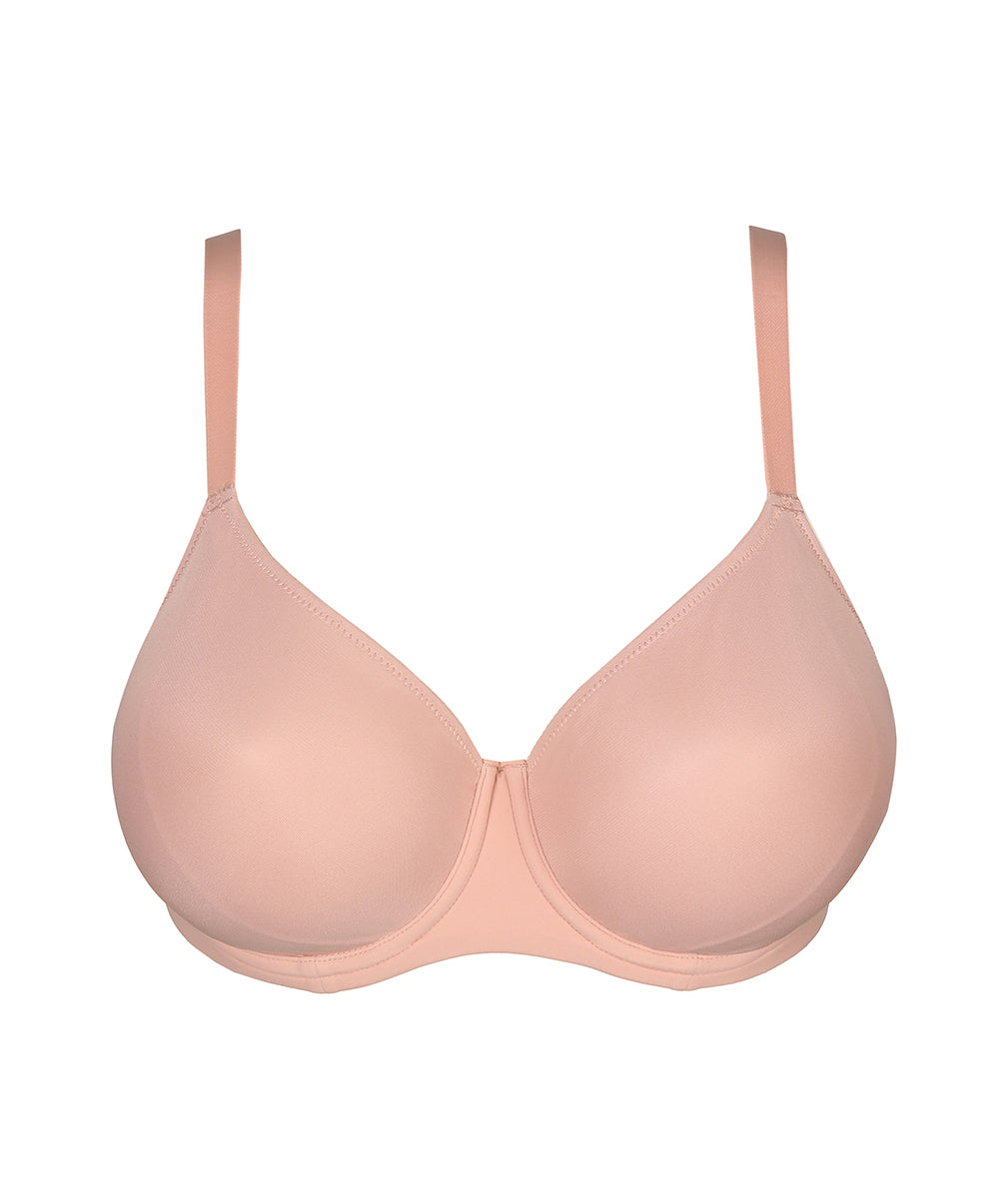 Soutien-gorge emboitant moulé lisse invisible à armatures PrimaDonna Figuras rose poudré 0163250-PWD