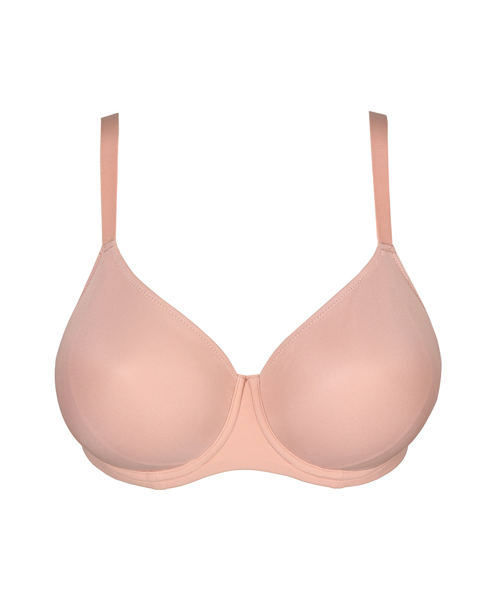 Soutien-gorge emboitant moulé lisse invisible à armatures PrimaDonna Figuras rose poudré 0163250-PWD