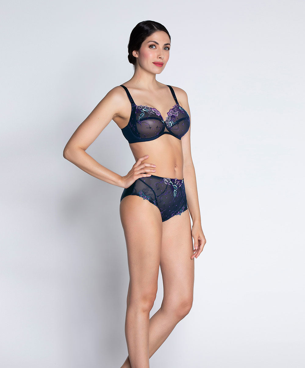 Soutien-gorge grande taille armature couvrant Lise Charmel Déesse Désirs mauve BCH6177-MD