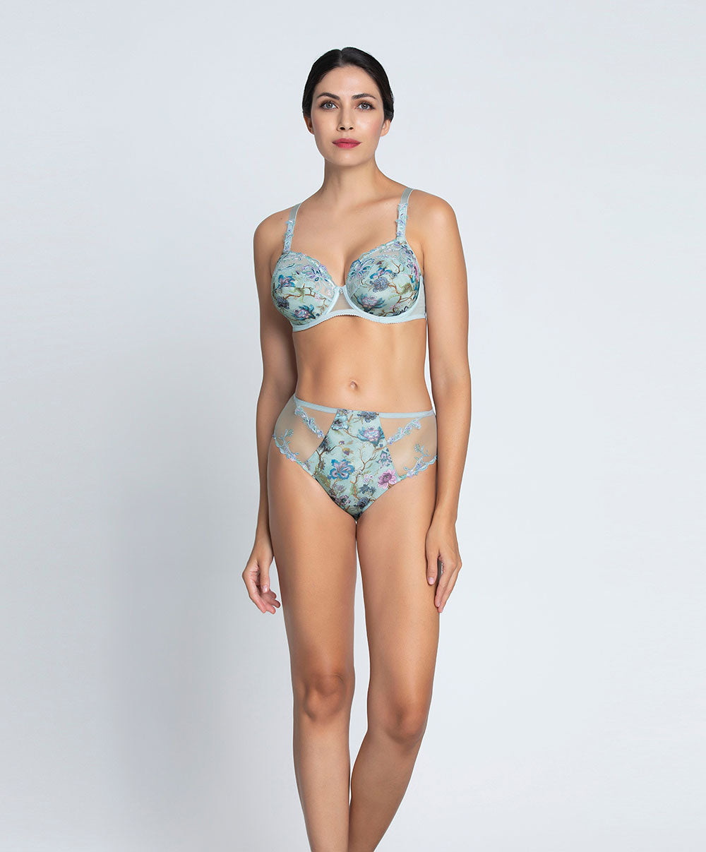 Soutien gorge grande taille armature couvrant Reve en fleurs opale Lise Charmel BCJ6143 RO 3