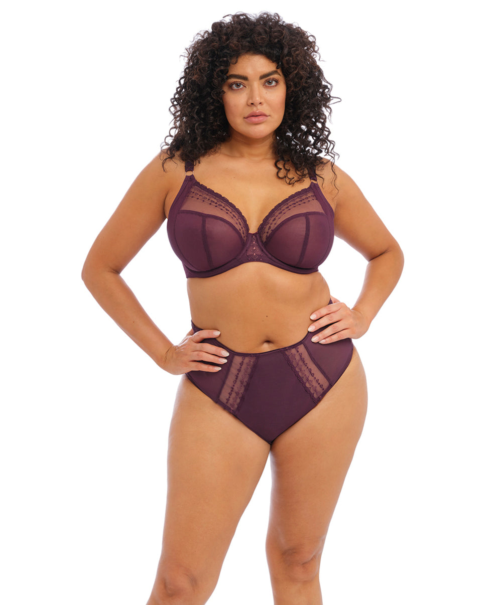 Soutien-gorge grande taille armature plongeant Elomi Matilda wine diamond EL8900-WID