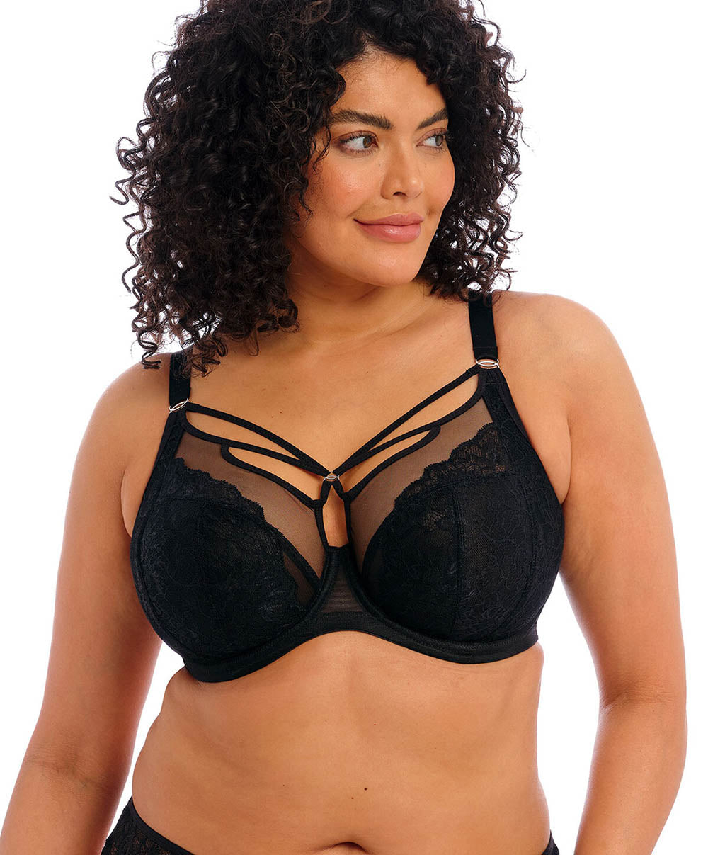 Soutien-gorge grande taille armature plongeant Elomi Brianna Black EL8080-BLK
