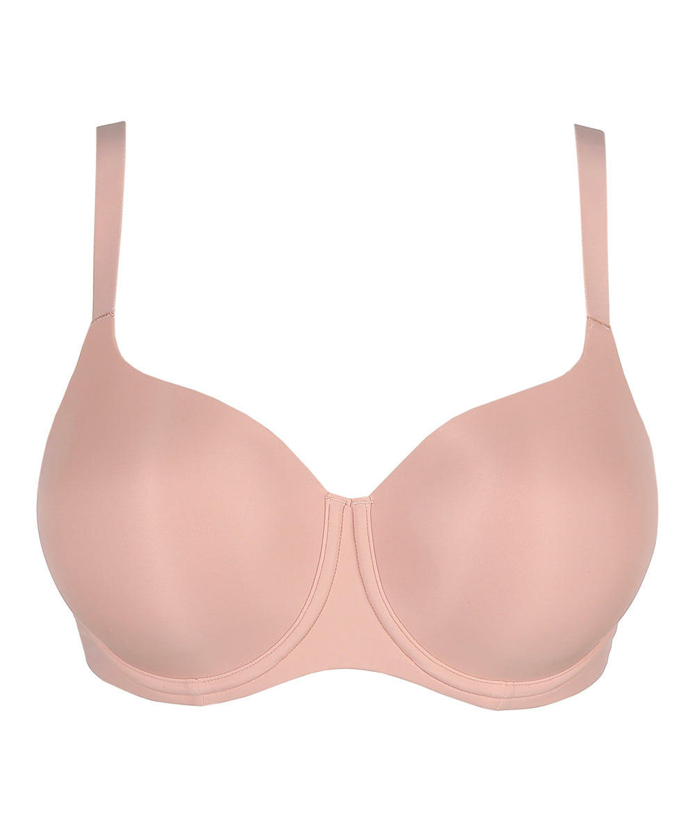 Soutien-gorge grande taille couvrant rembourré lisse forme coeur invisible à armatures PrimaDonna Figuras rose poudré 0263250-PWD