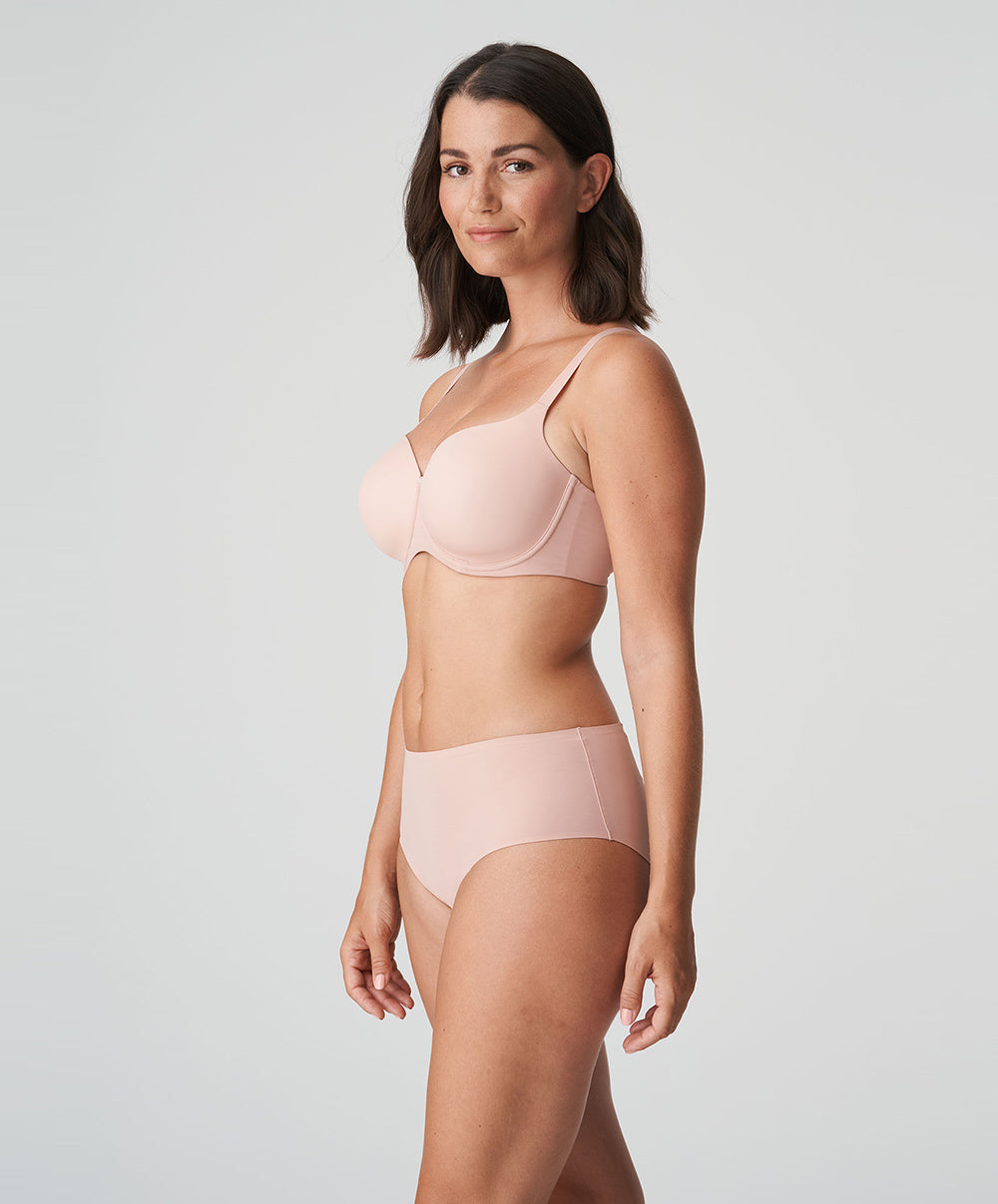 Soutien-gorge grande taille couvrant rembourré lisse forme coeur invisible à armatures PrimaDonna Figuras rose poudré 0263250-PWD
