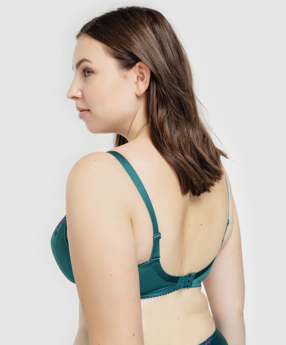 Soutien-gorge grande taille armature en soie Lise Charmel Splendeur soie turquoise ACC6180-ST