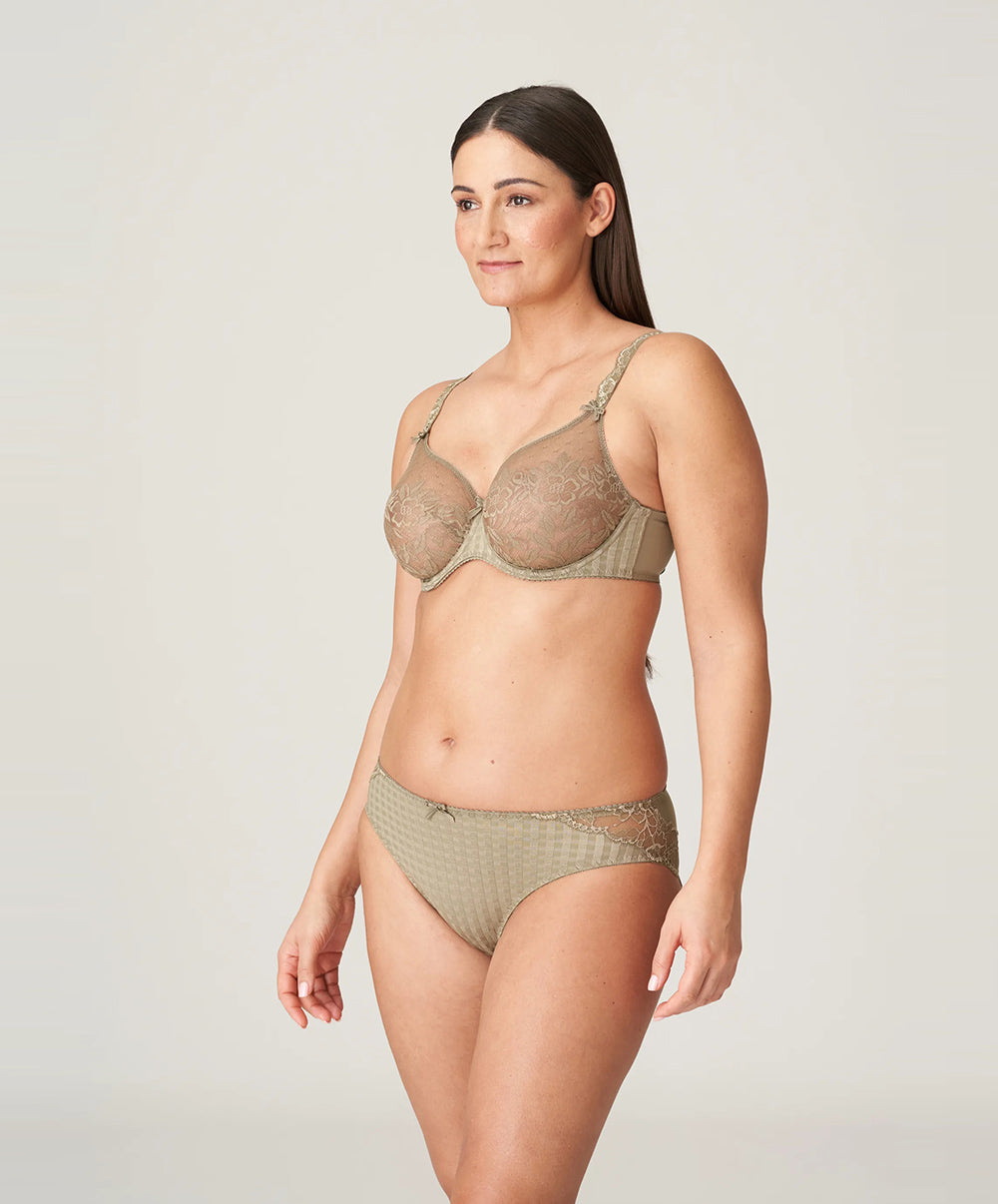 Soutien-gorge moulé emboitant grande taille en dentelle PrimaDonna Madison golden olive 0262127-GOO
