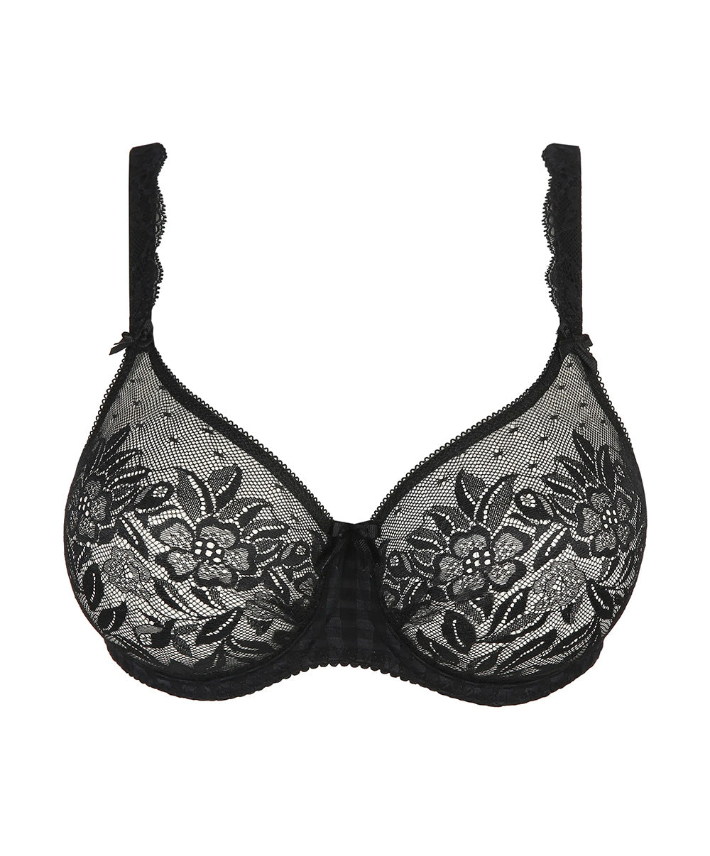 Soutien-gorge moulé emboitant grande taille en dentelle PrimaDonna Madison noir 0262127-ZWA