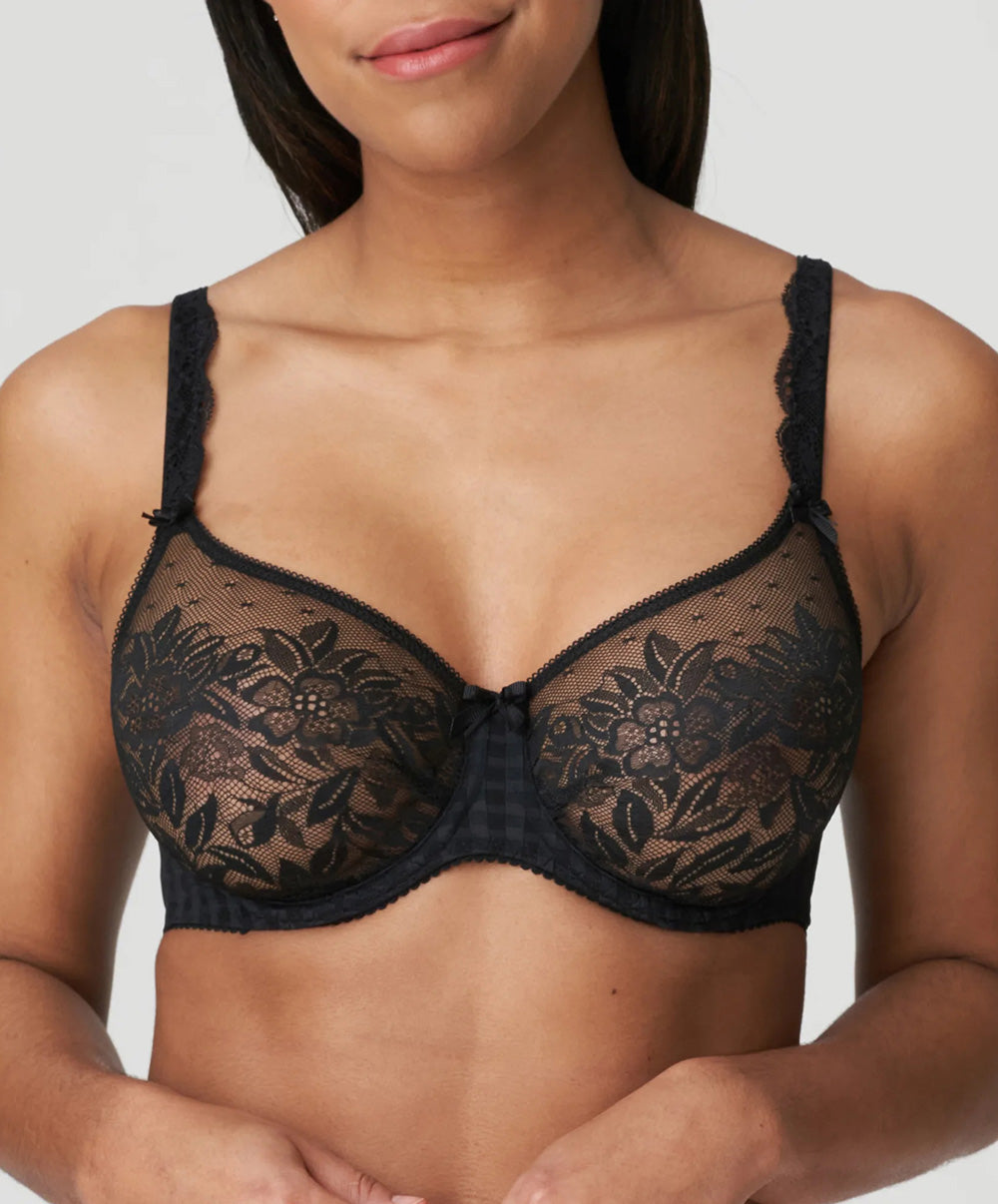 Soutien-gorge moulé emboitant grande taille en dentelle PrimaDonna Madison noir 0262127-ZWA