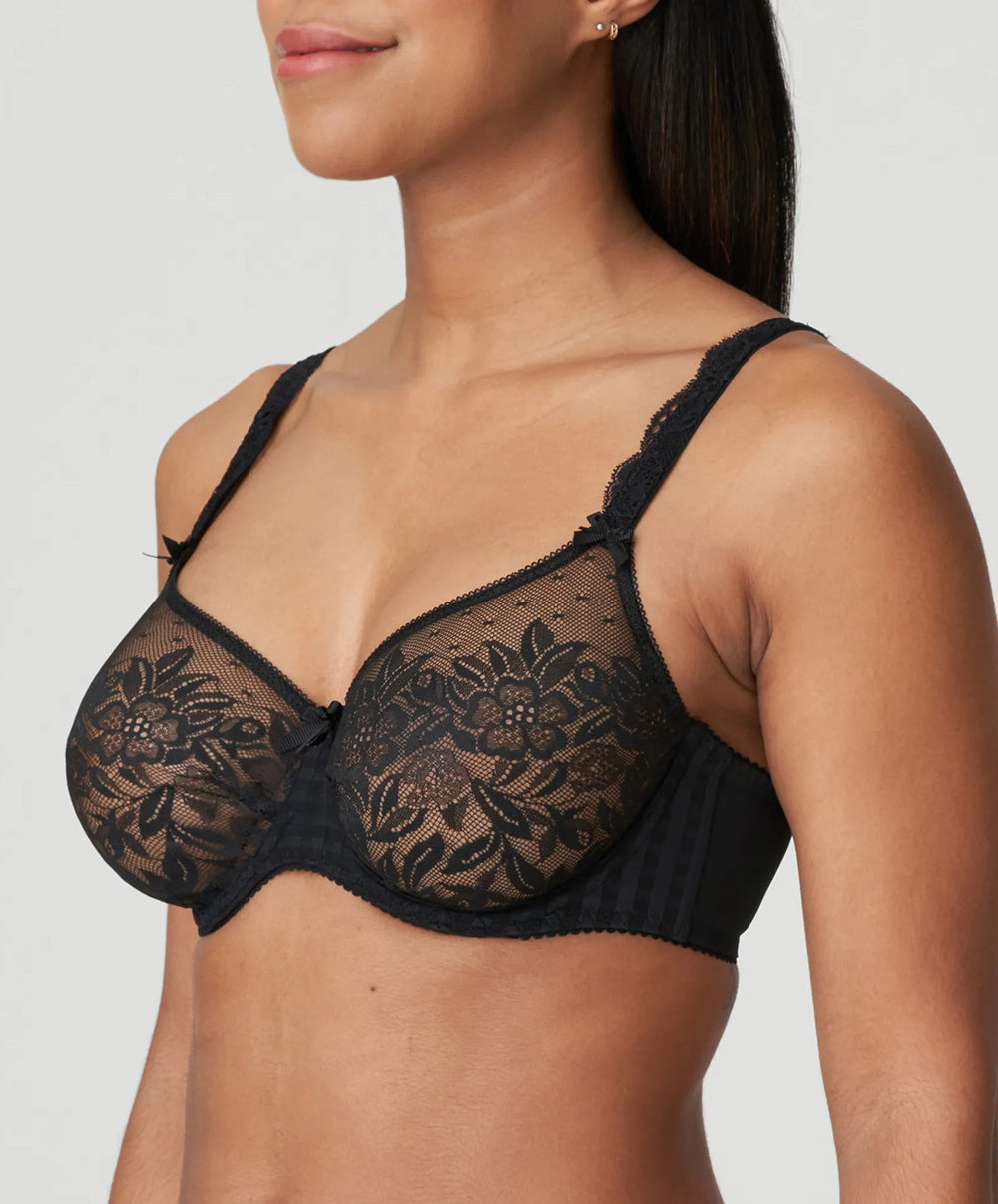 Soutien-gorge moulé emboitant grande taille en dentelle PrimaDonna Madison noir 0262127-ZWA