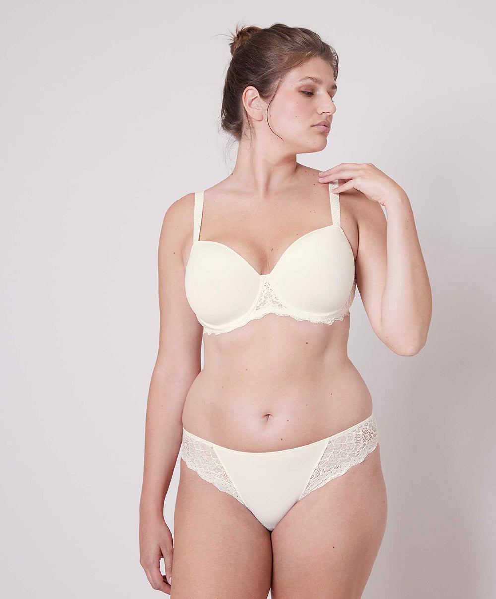 Soutien-gorge moulé padding spacer forme corbeille Simone Pérèle Caresse naturel 12A343-030