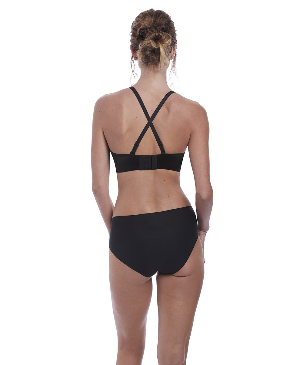 Soutien-gorge moulé sans bretelles armatures Fantasie Aura noir FL2320-BLK face