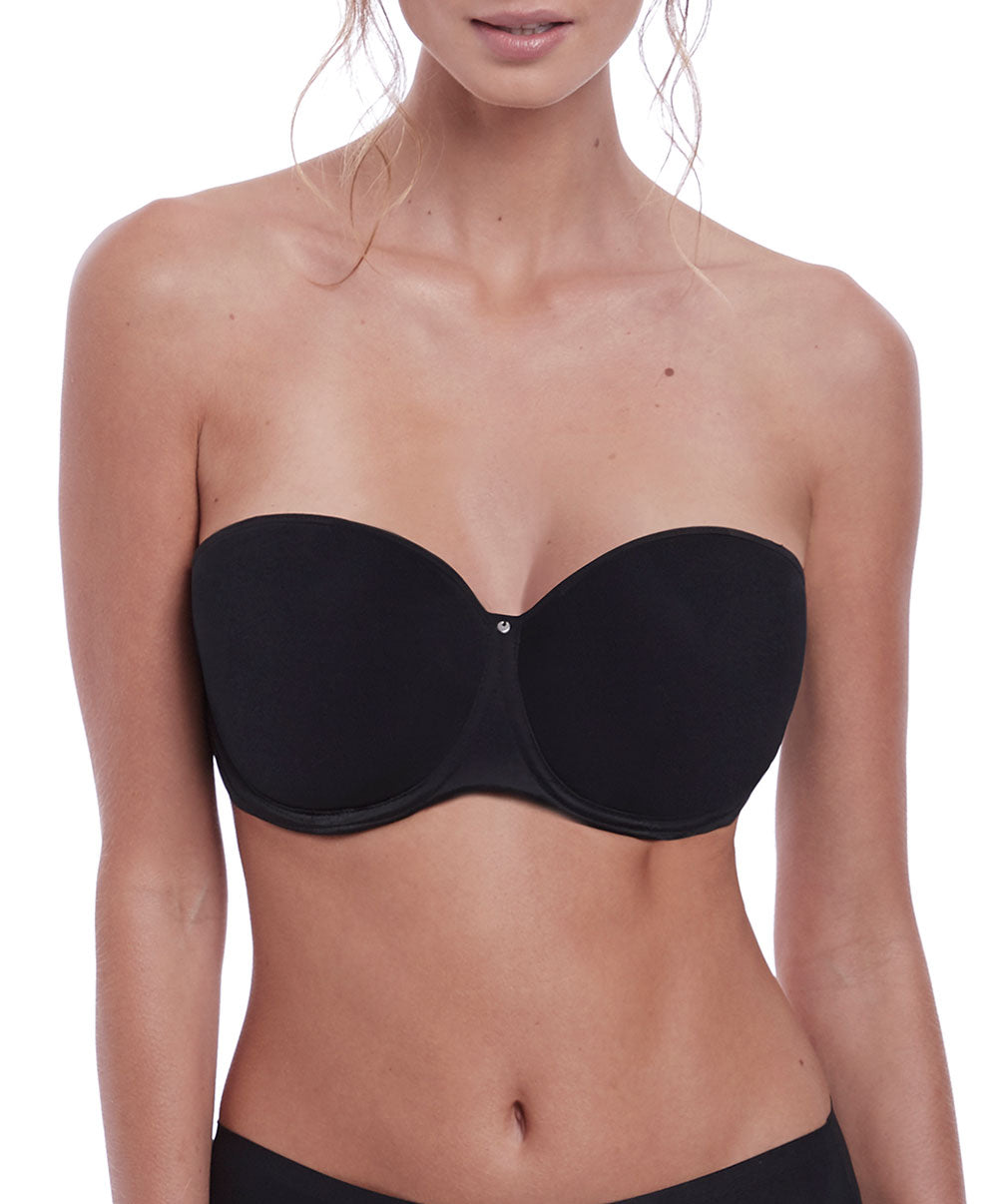 Soutien-gorge moulé sans bretelles armatures Fantasie Aura noir FL2320-BLK face