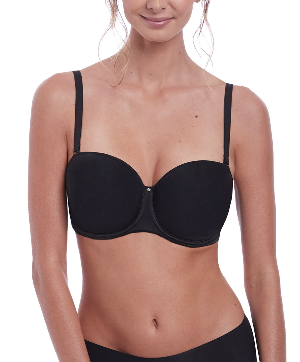 Soutien-gorge moulé sans bretelles armatures Fantasie Aura noir FL2320-BLK face