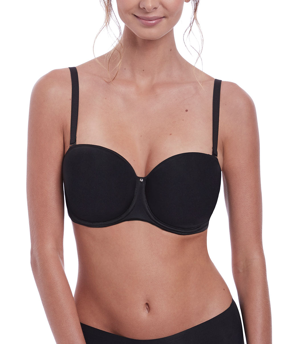Soutien-gorge moulé sans bretelles armatures Fantasie Aura noir FL2320-BLK face