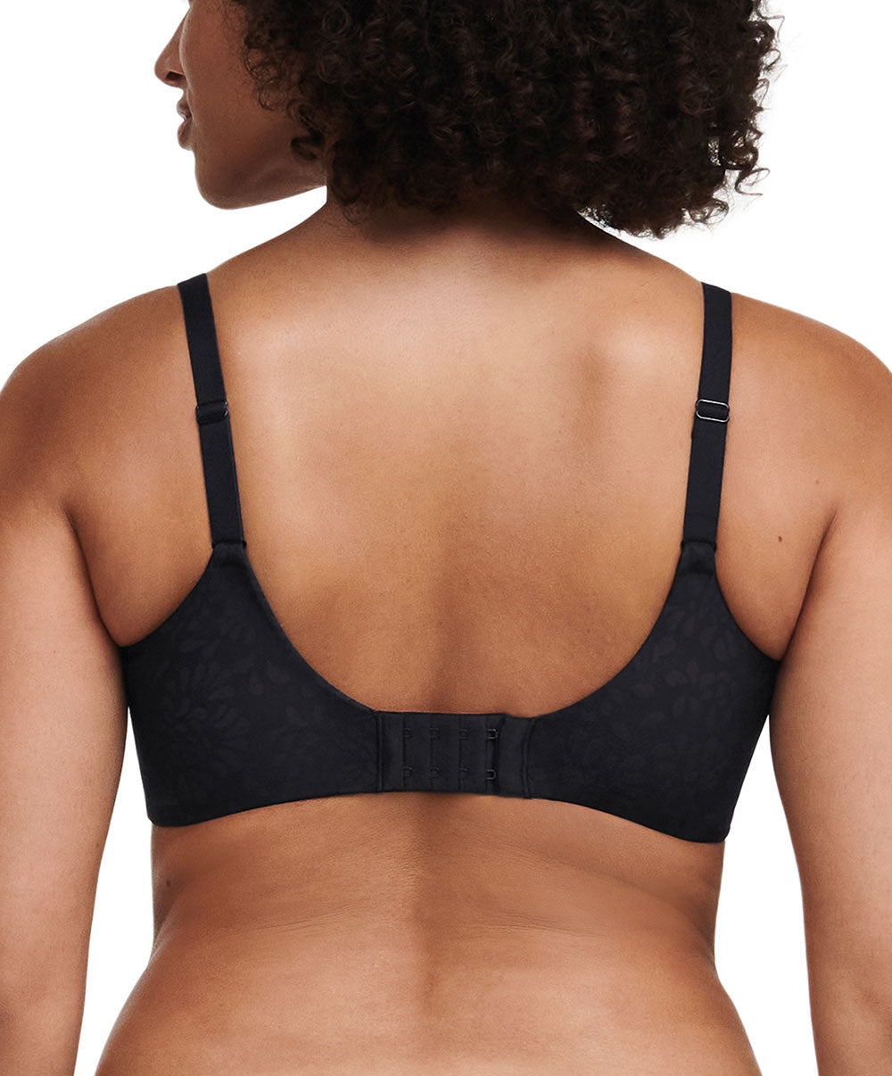 Soutien-gorge moulé très enveloppant grande taille Chantelle Comfort Chic noir C18J20-011