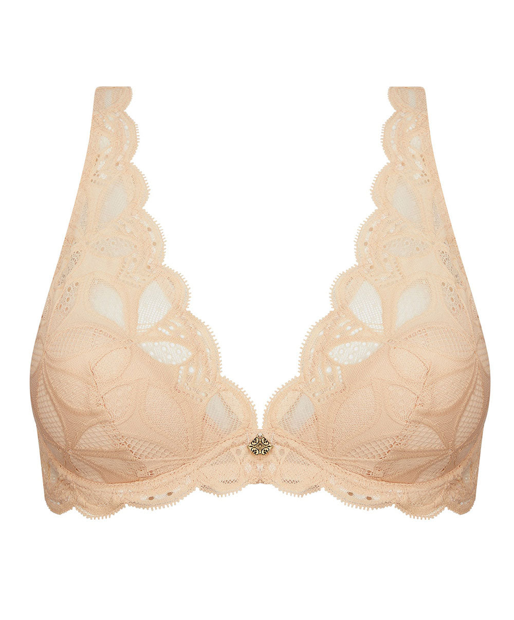 Soutien-gorge mousse à armatures forme triangle Antigel de Lise Charmel Stricto Sensuelle pêche ECH7017-SP 100