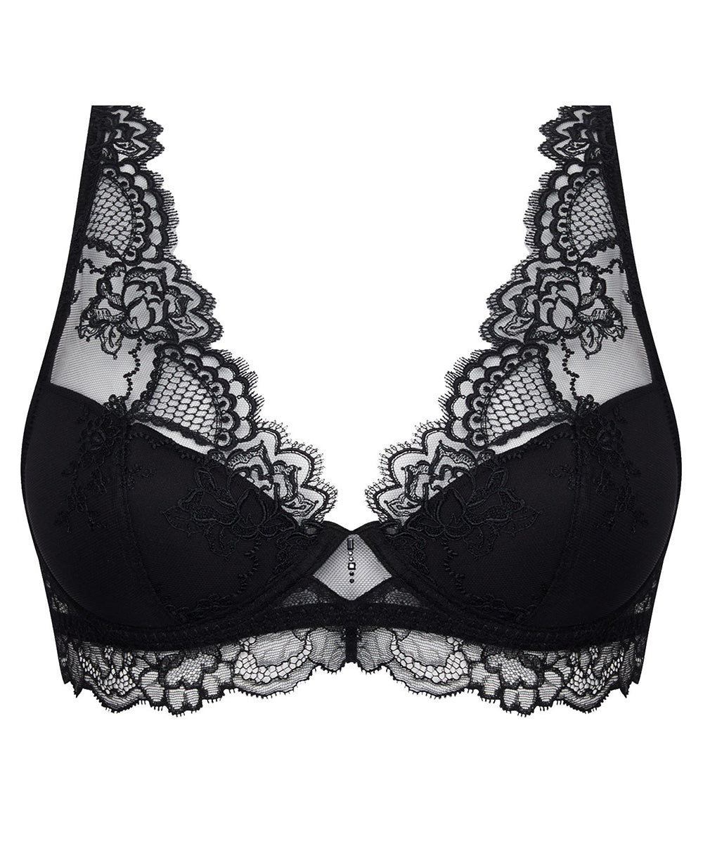 Soutien-gorge mousse à armatures forme triangle Lise Charmel Sublime en Dentelle noir ACH7013-NO 100
