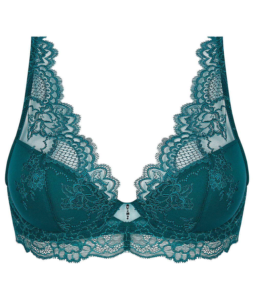 Soutien-gorge mousse à armatures forme triangle Lise Charmel Sublime en Dentelle vert princesse ACH7013-VP 100