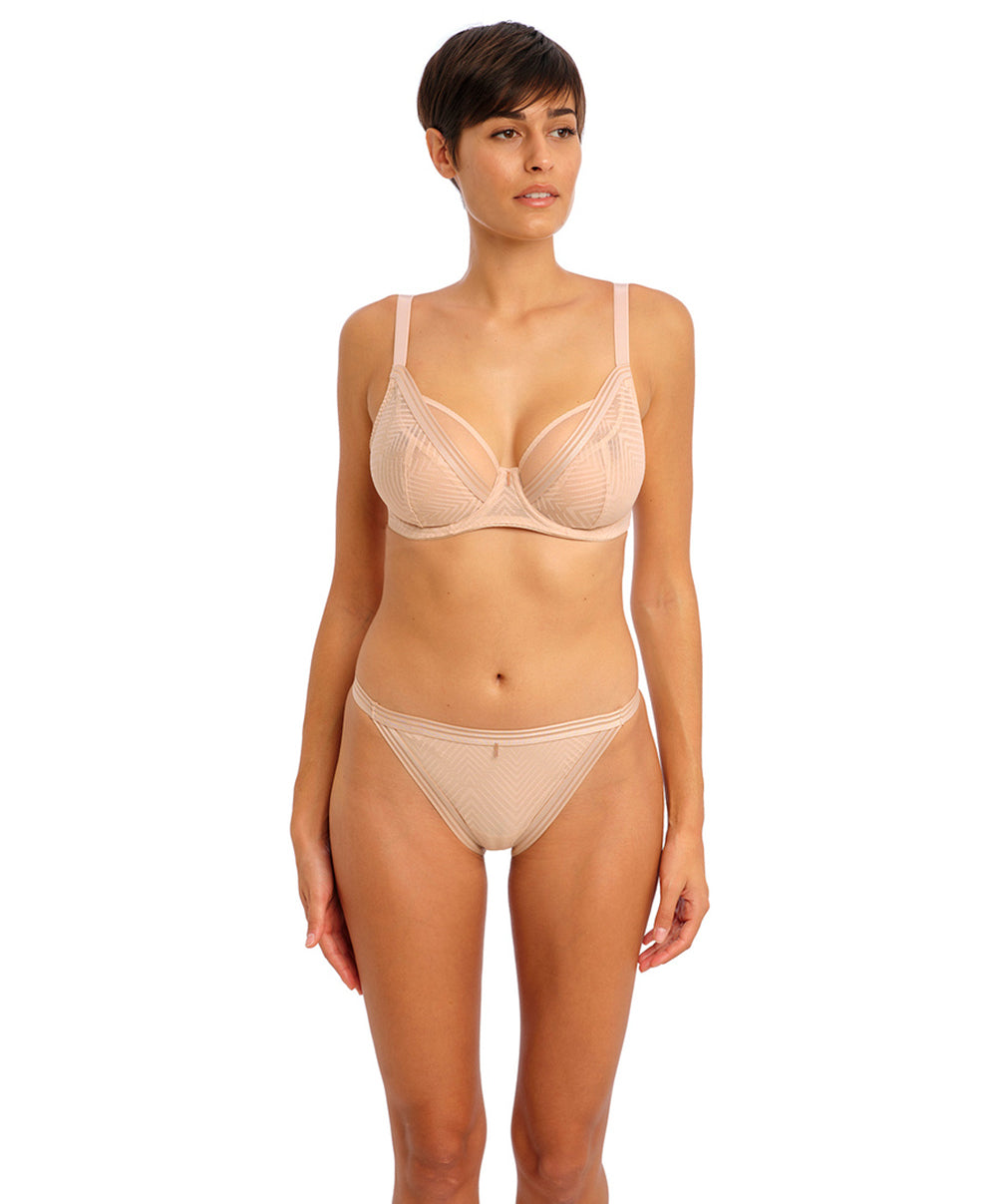 Soutien-gorge décolleté plongeant armature apex haute Freya Tailored natural beige AA401121-NAE