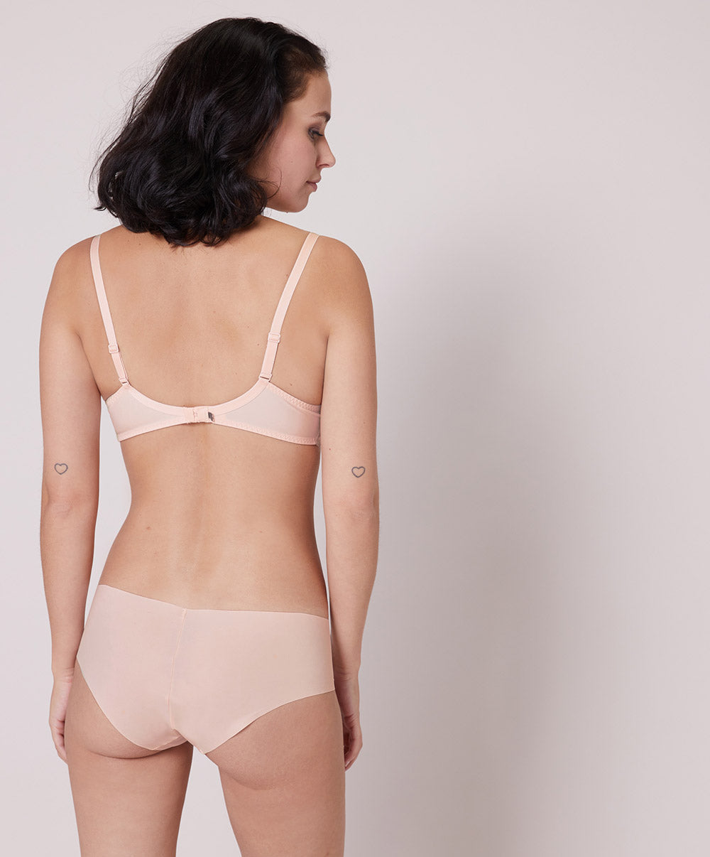Soutien-gorge moulé décolleté plongeant spacer bretelles multipositions Simone Pérèle Andora poudre 131316-383