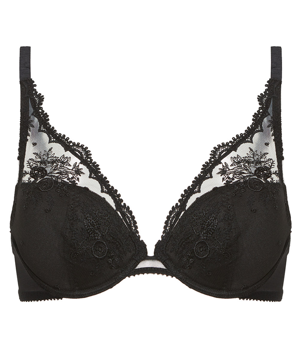 Soutien-gorge push-up décolleté plongeant Simone Pérèle Intrigue noir 1E2347-015
