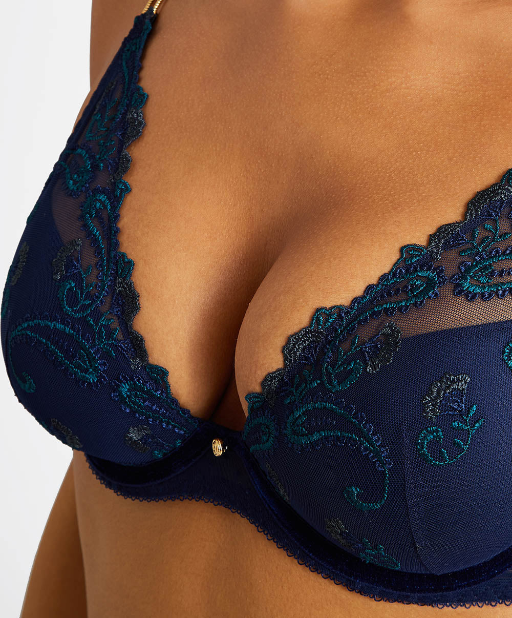 Soutien-gorge push-up coussinets amovibles Velvet memories Twilight Aubade RBN81-TWIL