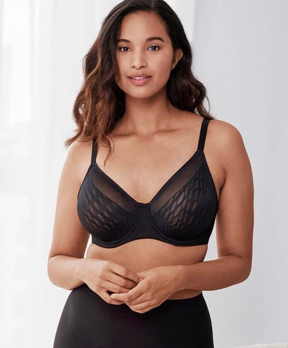 Soutien-gorge rehausse poitrine avec armatures grande taille Wacoal Elevated Allure rose dust WA855336-BLK
