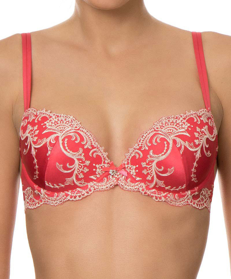 Soutien-gorge rouge en soie type moulé Lise Charmel Splendeur Soie santal ACC8580-SA fashion
