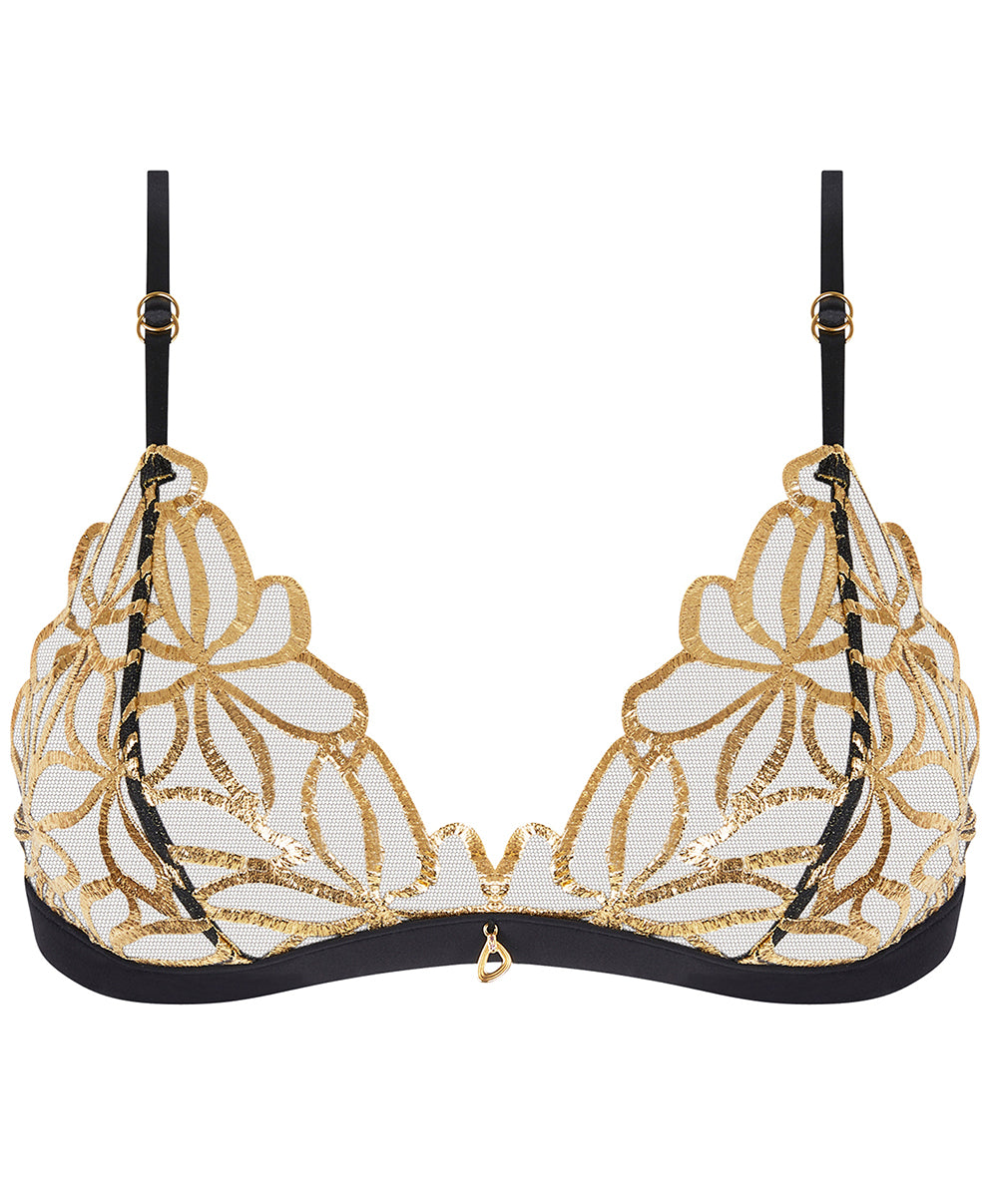 Soutien-gorge sans armatures Lise Charmel Éclats d'Or noir or ACJ6529-NO