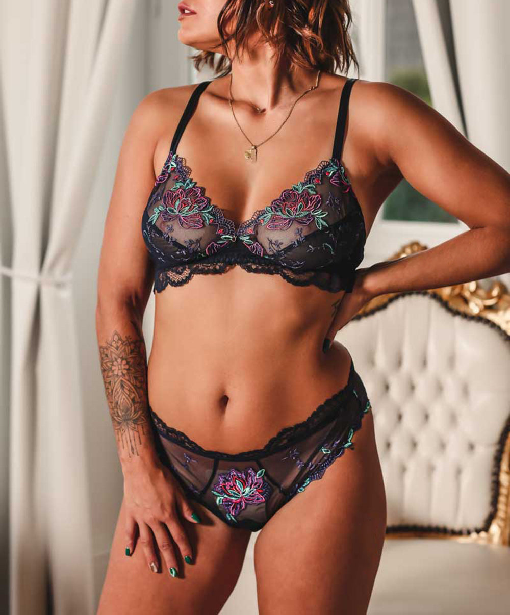 Soutien-gorge sans armatures Lise Charmel Magie saphir Eclosion bleu ACH6511-ES