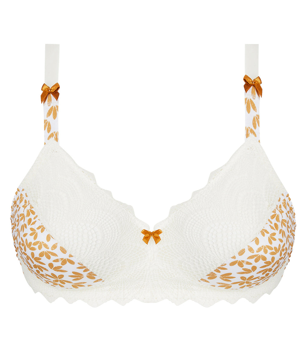 Soutien-gorge sans armatures grande taille Antigel de Lise Charmel Crochet Bohème camel FCJ6534-CB