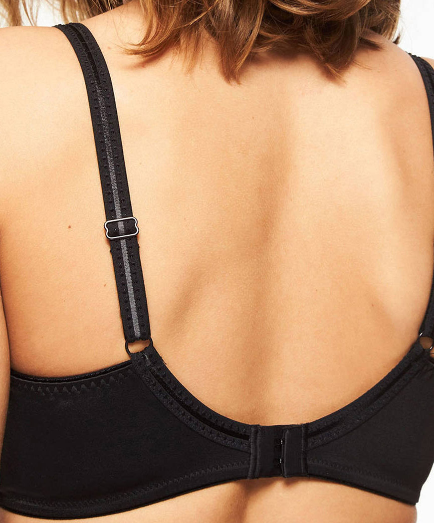 Soutien-gorge sans armatures grande taille Chantelle Pont Neuf noir C13820-011