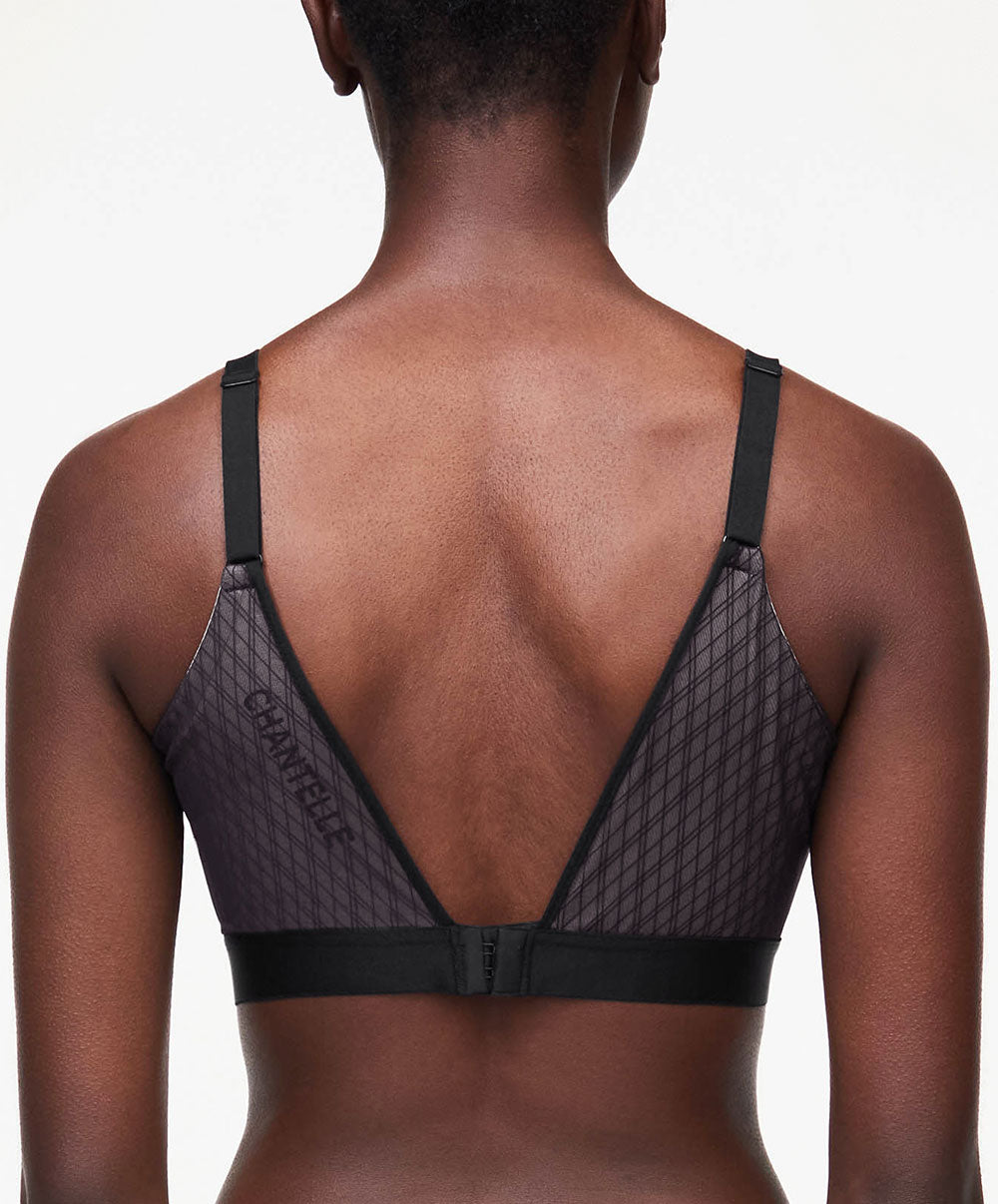 Soutien-gorge sans armatures grande taille Chantelle Smooth Lines noir beige C11N80-0DS