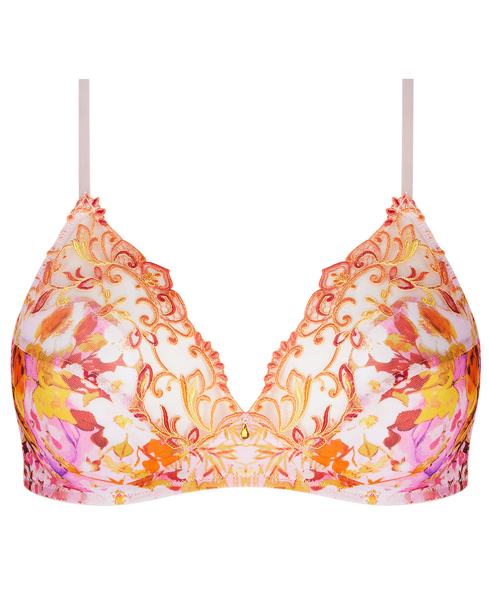 Soutien-gorge sans armatures triangle Lise Charmel Jardins de Lumière bouquet multicolore ACH6549-BL