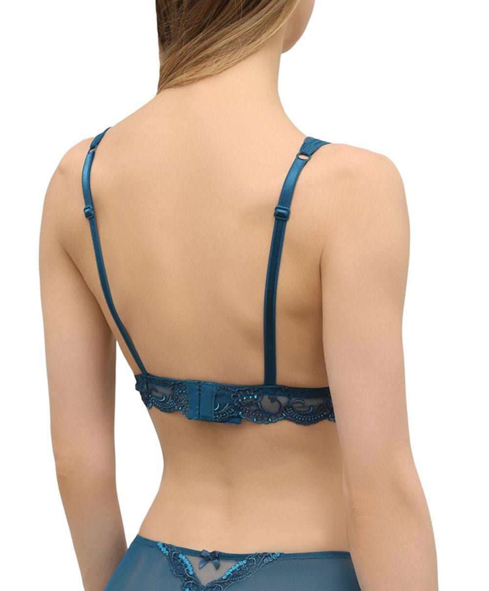 Soutien-gorge en soie sans armatures triangle Lise Charmel Splendeur Soie cyan ACC6580-SC -10