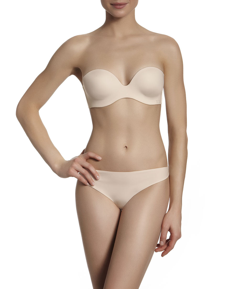 Soutien-gorge sans bretelles plongeant Simone Pérèle Inspiration peau 12W303-709