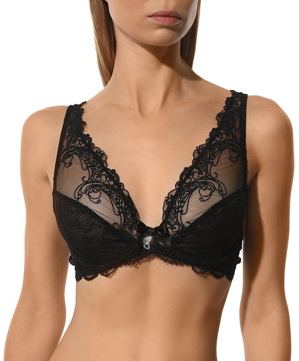 Soutien-gorge sexy triangle armatures Lise Charmel Soir de Venise noir ACA7403-ND