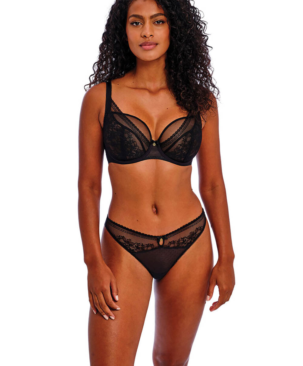 Soutien-gorge triangle foulard apex Freya Sydnie Noir AA402821-BLK