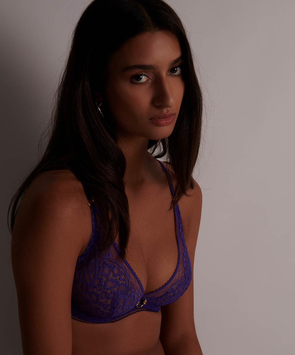 Soutien-gorge triangle armatures Illusion fauve Ultraviolet Aubade 1AF12-ULTR
