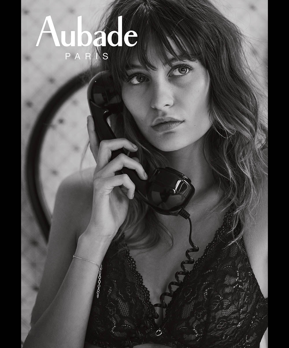 Soutien-gorge triangle plunge Rosessence noir Aubade HK12-noir