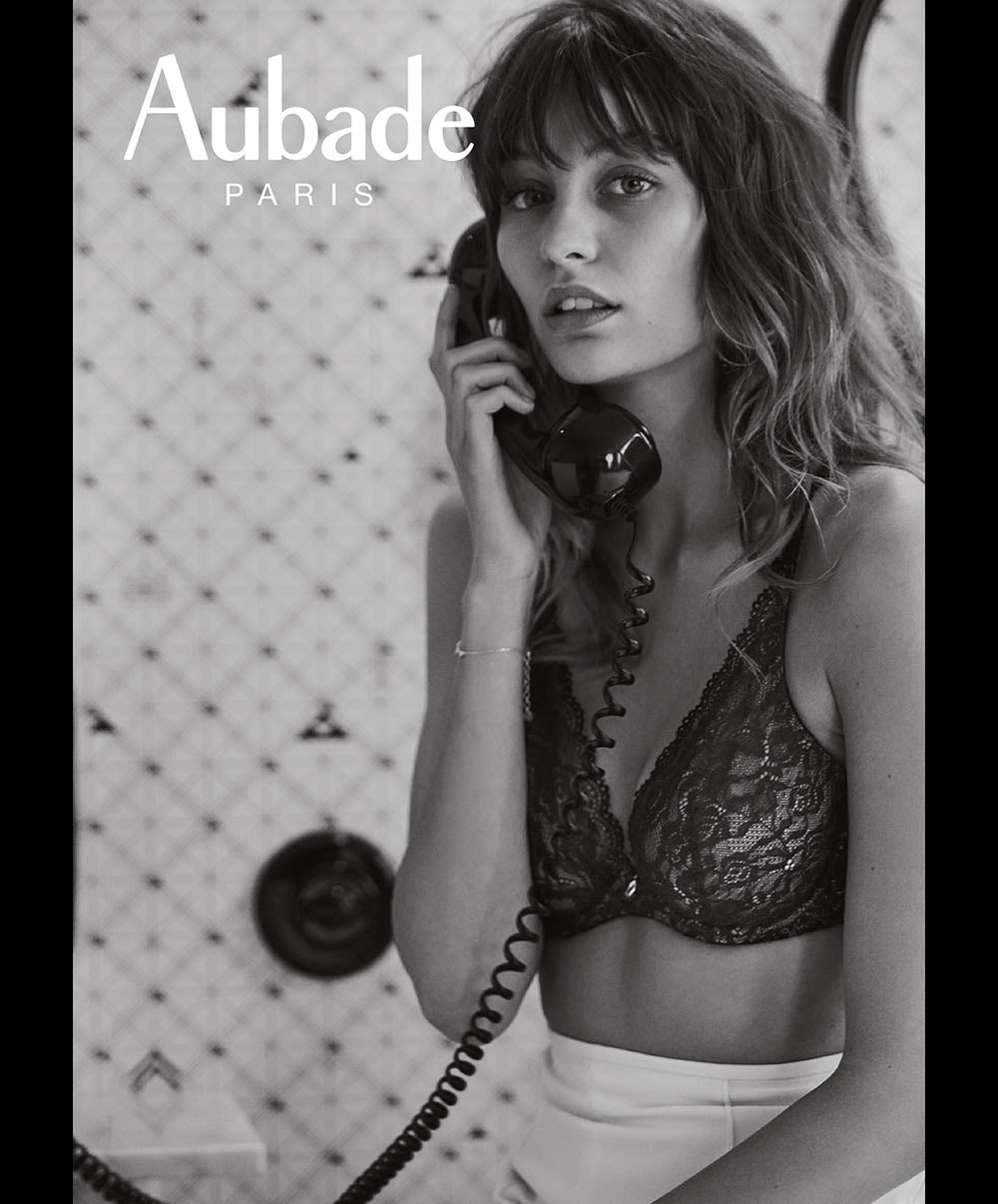 Soutien-gorge triangle plunge Rosessence noir Aubade HK12-noir