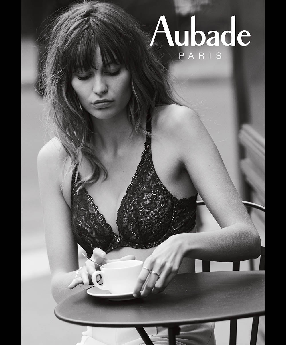 Soutien-gorge triangle plunge Rosessence noir Aubade HK12-noir