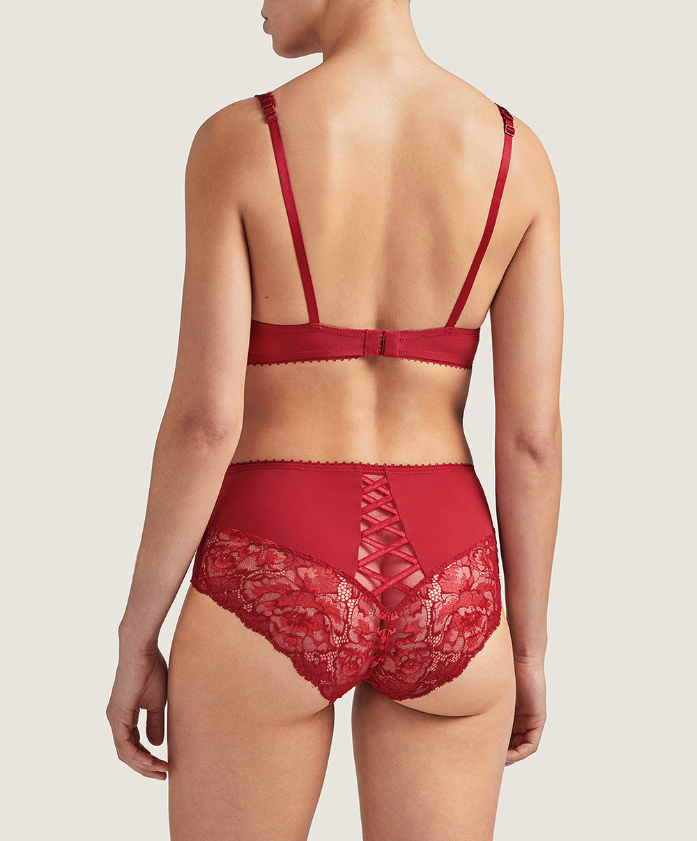 Soutien-gorge triangle armatures rouge Aube Amoureuse rouge Aubade QA12-ROAM