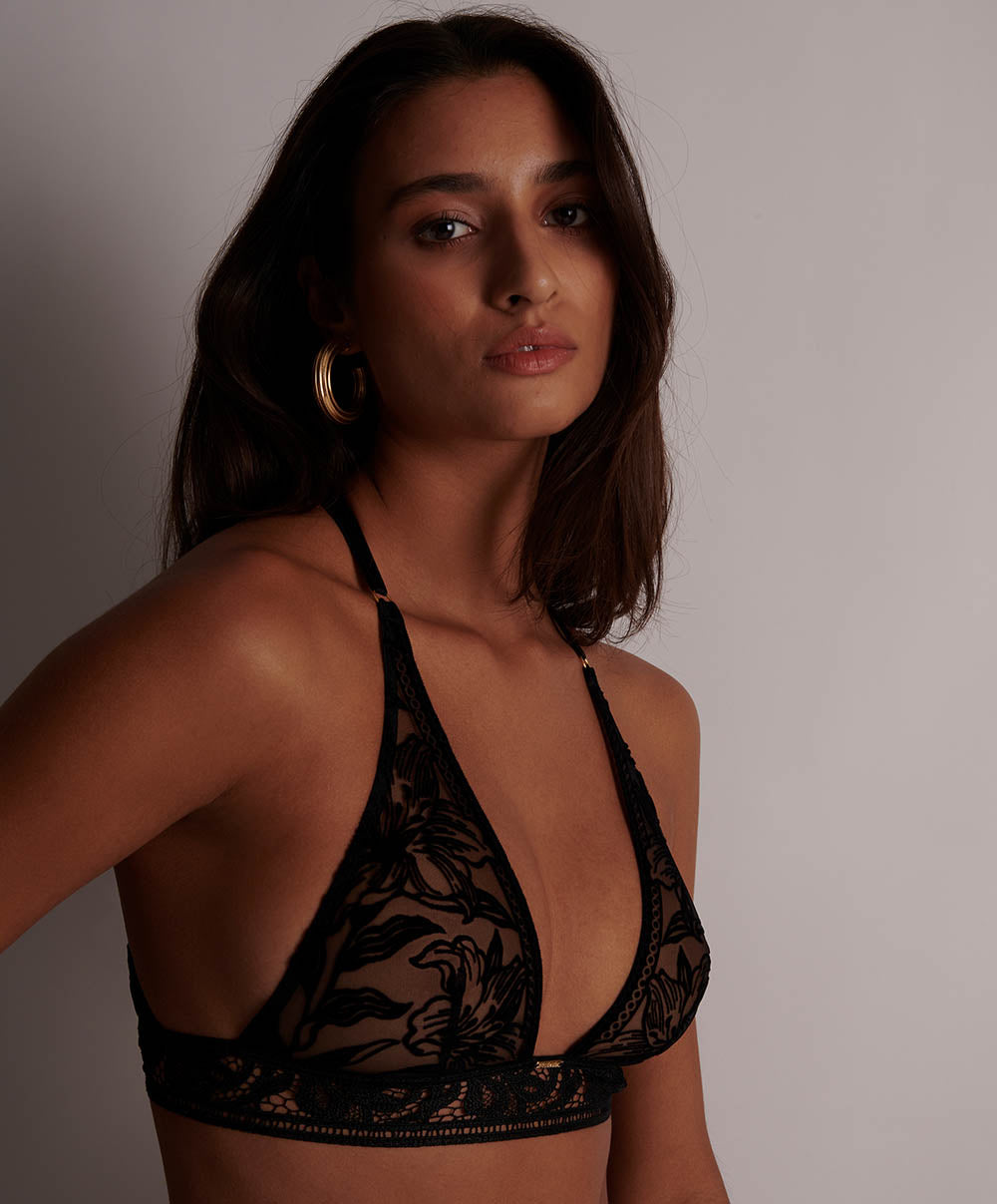 Soutien-gorge triangle sans armatures Cœur à corps Noir Aubade 1B10B-NOIR