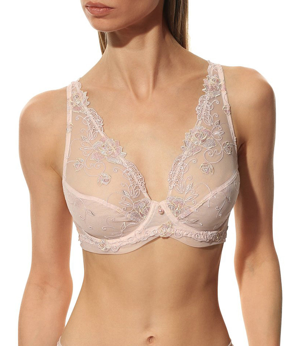Soutien-gorge triangle sexy "Glamour" Lise Charmel Rose de Venise désir venise ACH7421-DV