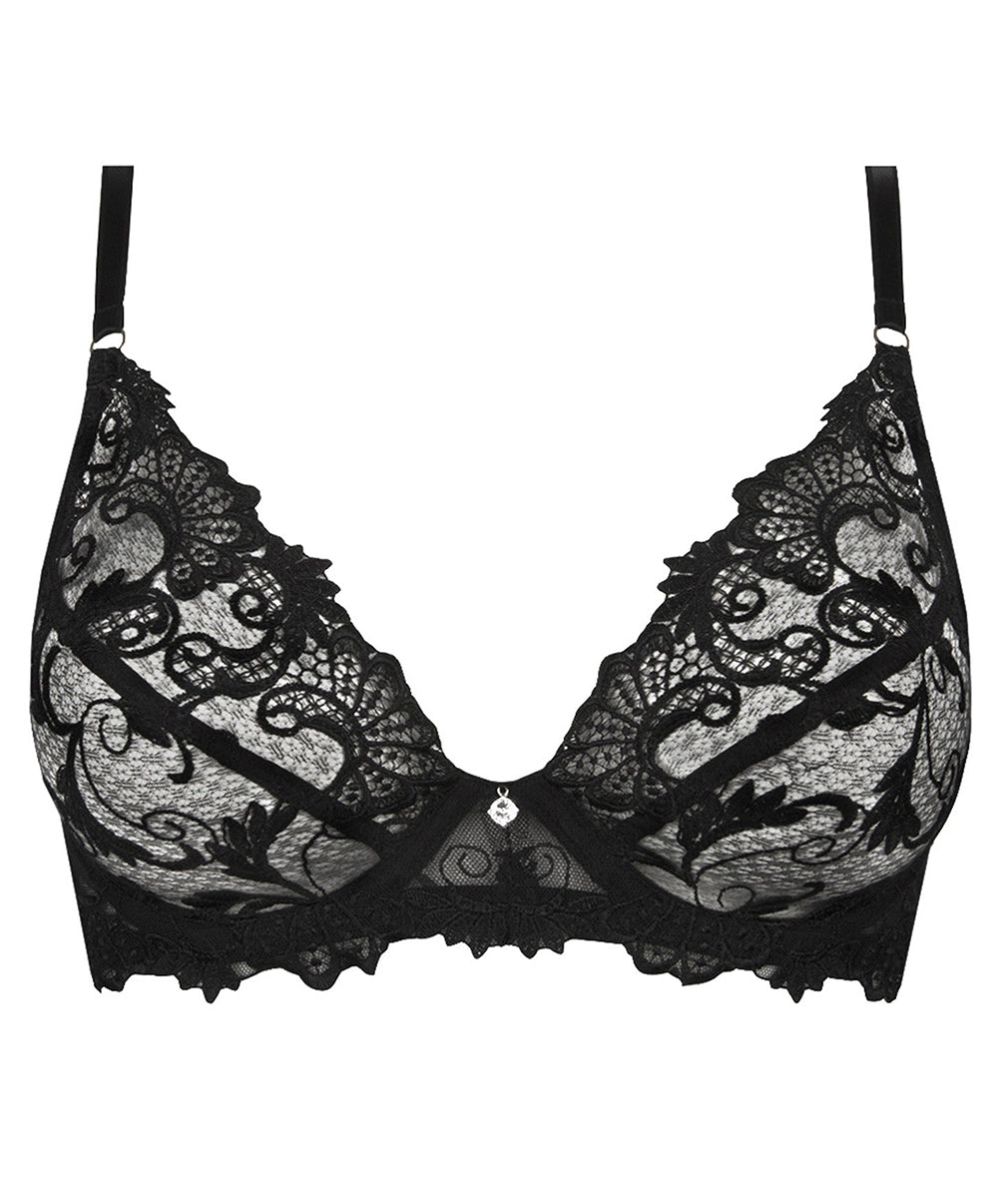 Soutien-gorge triangle sexy "Glam" Lise Charmel Dressing Floral noir ACC7488-NO 100