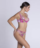 Soutien-gorge triangle sexy "Glamour" Lise Charmel Envolée de Fleurs fuchsia ACH7483-EF